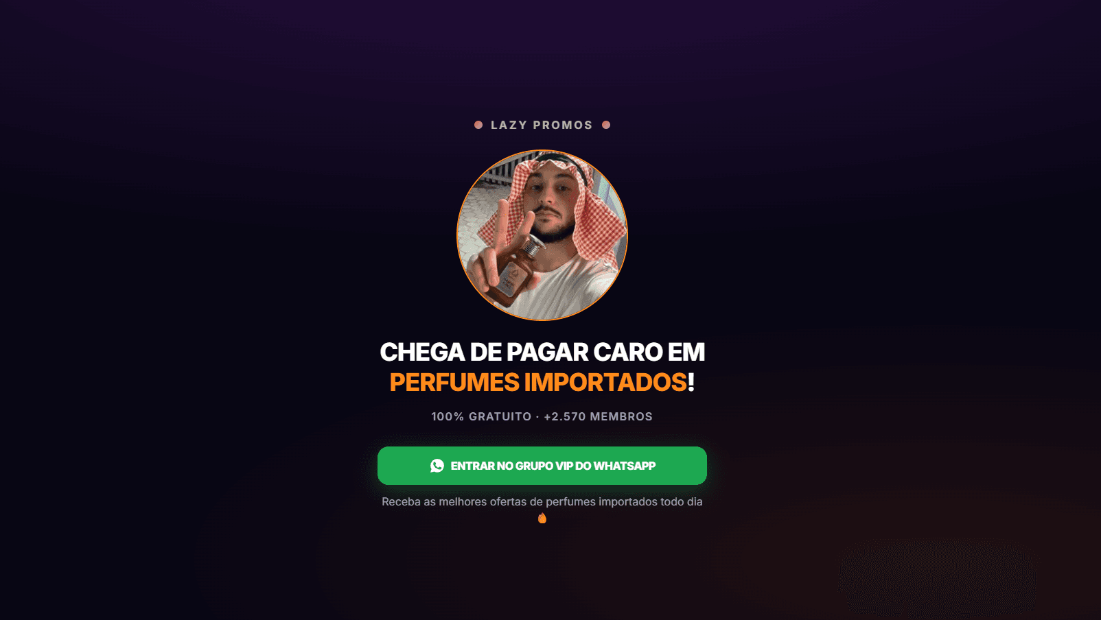 Tela inicial do projeto Lazy Promos